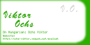 viktor ochs business card